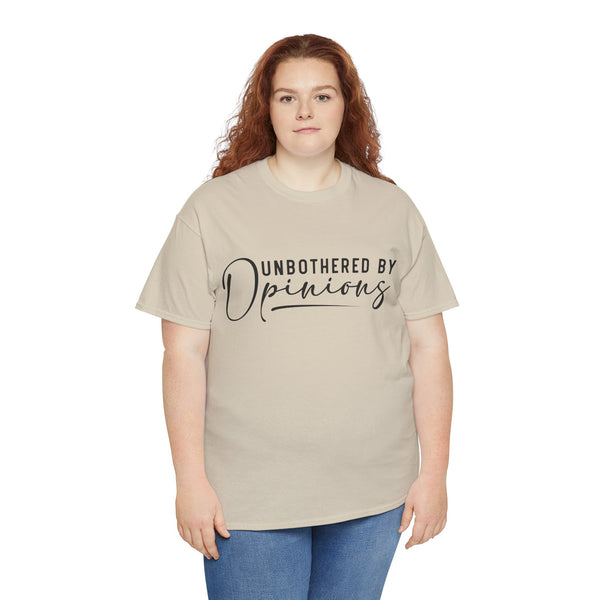 "Unbothered By Opinions" Plus Size Women Heavy Cotton Tee