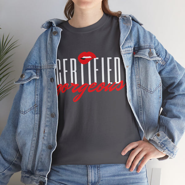 Certified Gorgeous Plus Size Women Heavy Cotton Tee