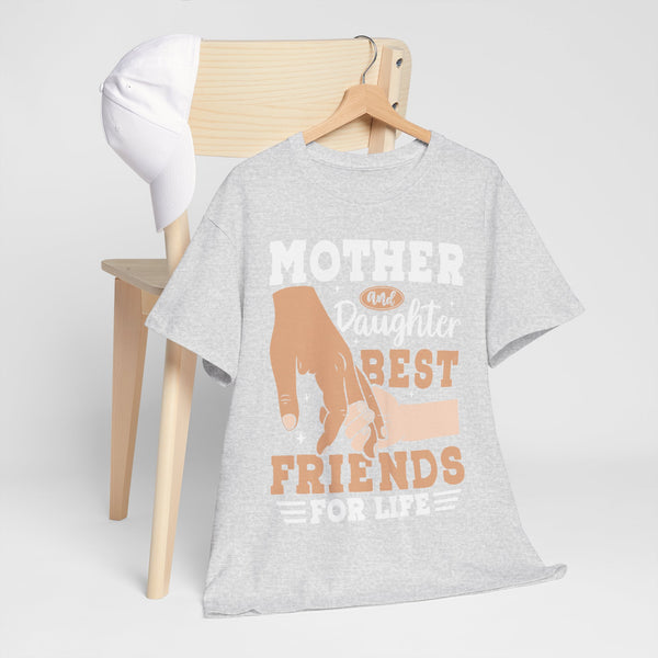 "Mom & Daughter Best Friends" Plus Size Women Heavy Cotton Tee T-Shirt