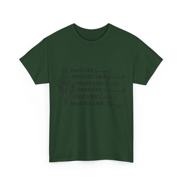 "Women of the Bible" Woman Crewneck T-Shirt: Focus on the Good - Unisex Heavy Cotton Tee