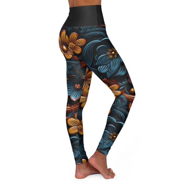Flowers High Waisted Yoga Leggings