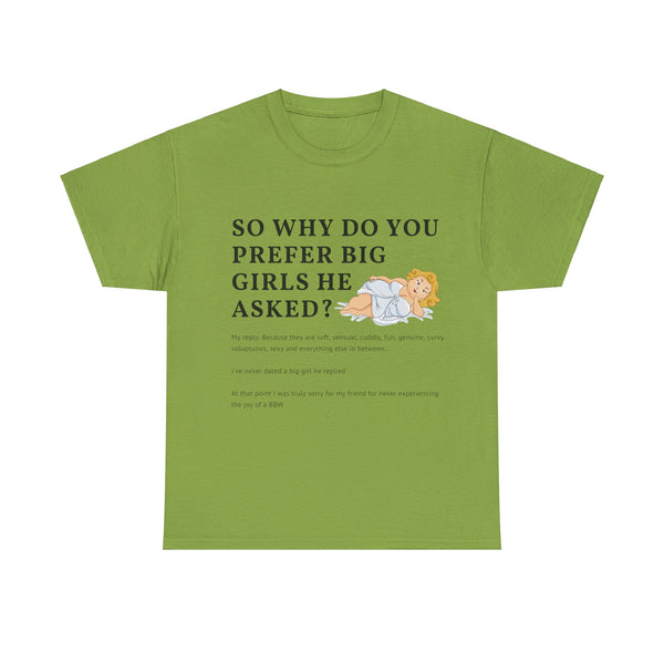 Why Big Girls Plus Size Women Heavy Cotton Tee