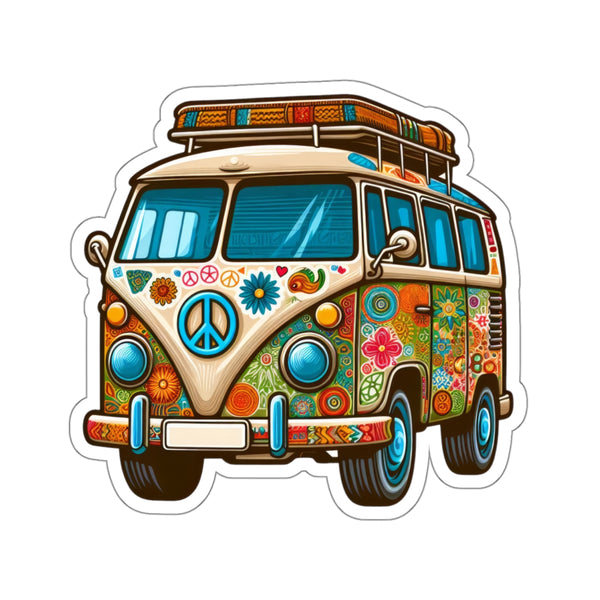 Hippie Van Kiss-Cut Stickers