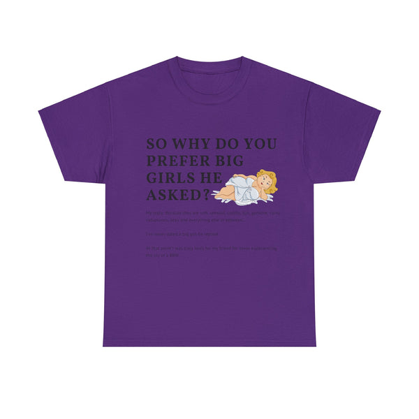 Why Big Girls Plus Size Women Heavy Cotton Tee