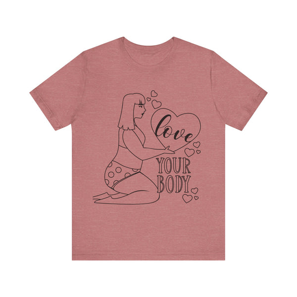 Body Positive Plus Size Woman Jersey Short Sleeve Tee T-Shirt