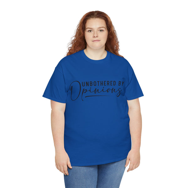 "Unbothered By Opinions" Plus Size Women Heavy Cotton Tee