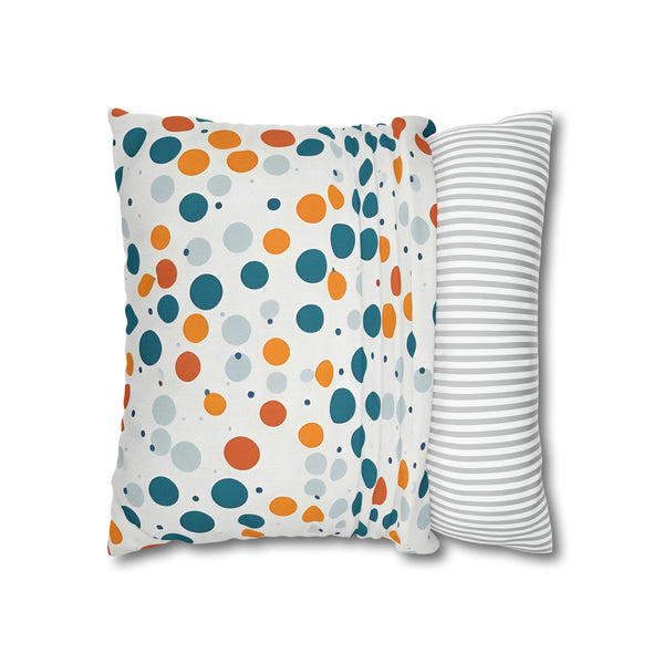 Spring Polka Dots Spun Polyester Square Pillowcase