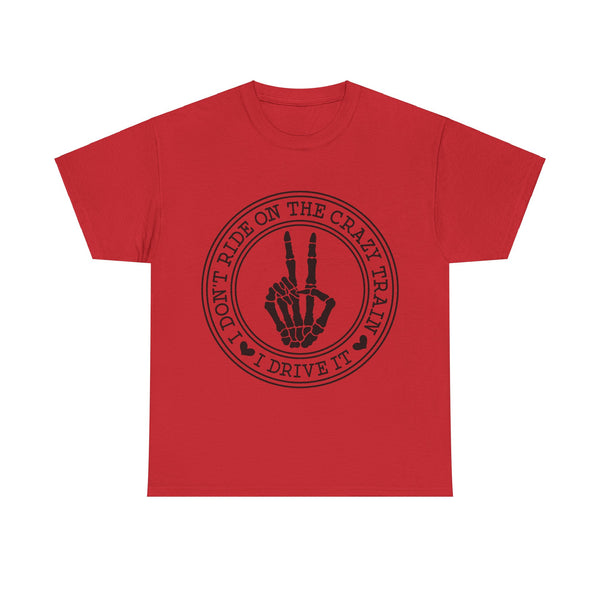 Ride the Train Women Heavy Cotton Tee T-Shirt