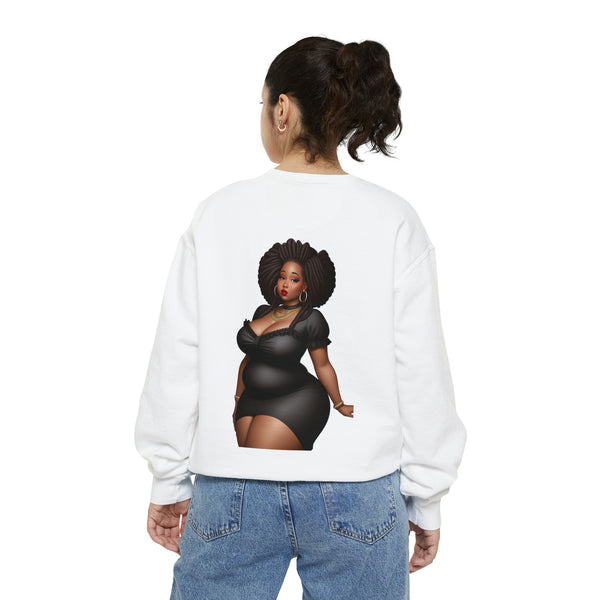 She Gives Pin UP Vibes Woman Garment-Dyed Sweatshirt
