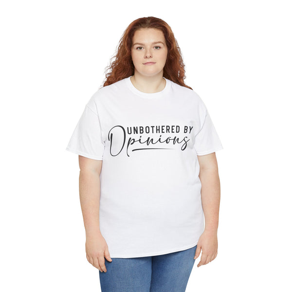 "Unbothered By Opinions" Plus Size Women Heavy Cotton Tee
