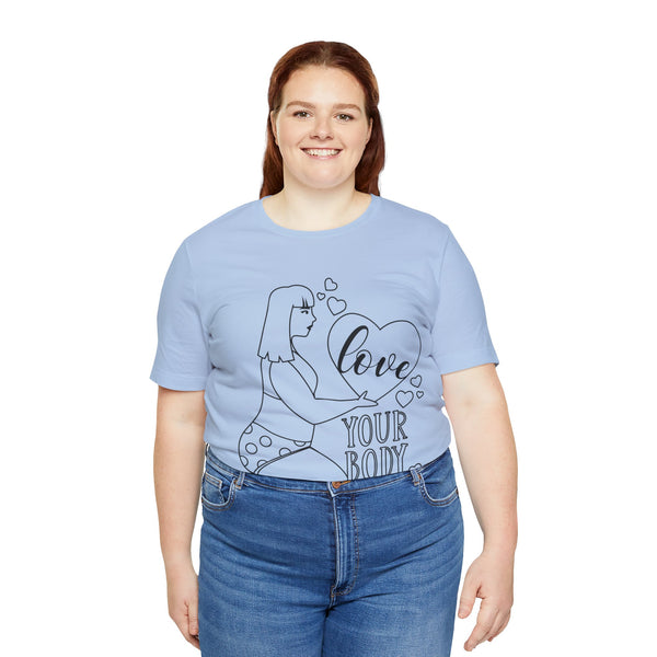Body Positive Plus Size Woman Jersey Short Sleeve Tee T-Shirt