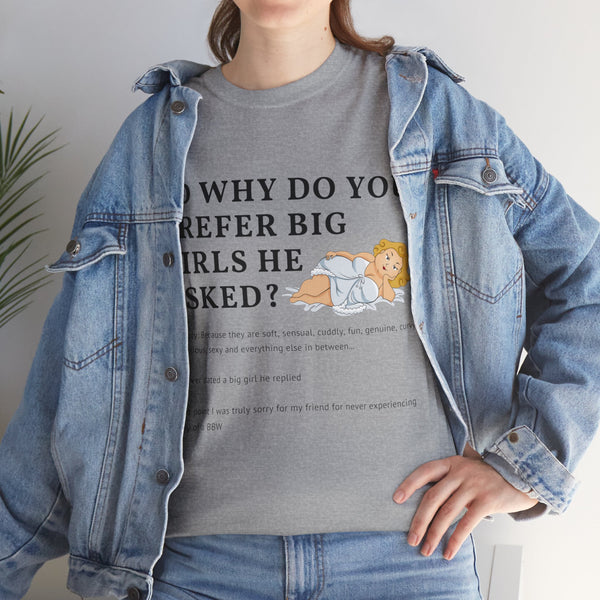 Why Big Girls Plus Size Women Heavy Cotton Tee