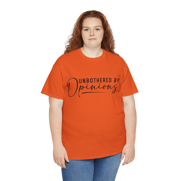"Unbothered By Opinions" Plus Size Women Heavy Cotton Tee