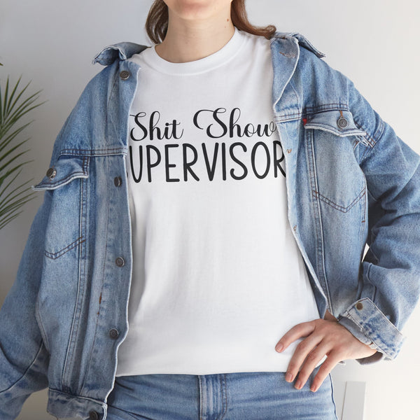 Sh*t Show Supervisor Plus Size Women Heavy Cotton Tee
