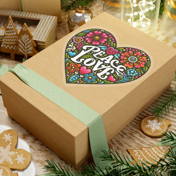 Peace & Love Kiss-Cut Stickers