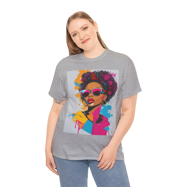 "Black Women" Woman Crewneck T-Shirt: Focus on the Good - Unisex Heavy Cotton Tee