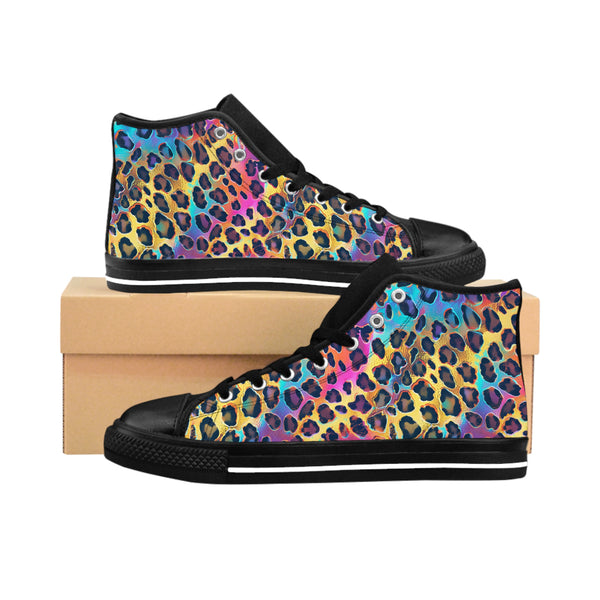Holographic Cheetah Women's Classic Sneakers