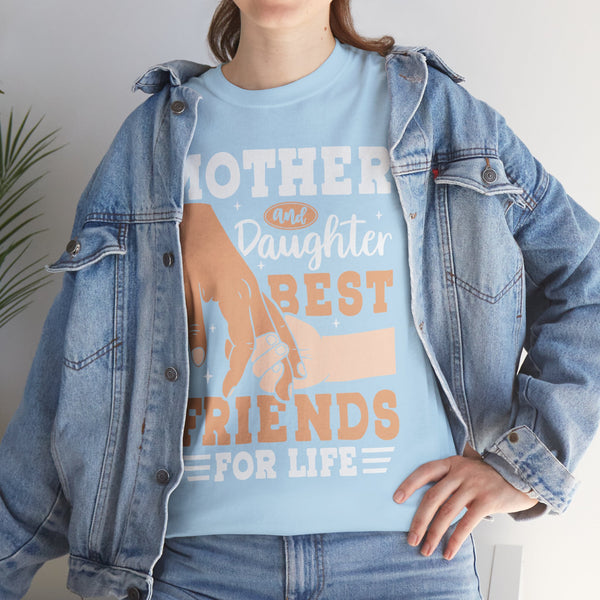 "Mom & Daughter Best Friends" Plus Size Women Heavy Cotton Tee T-Shirt