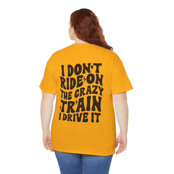Ride the Train Women Heavy Cotton Tee T-Shirt