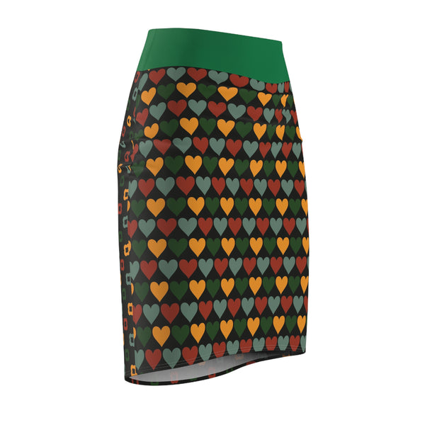 Hearts Women's Pencil Skirt
