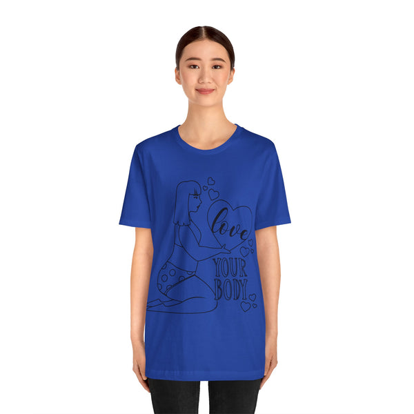 Body Positive Plus Size Woman Jersey Short Sleeve Tee T-Shirt