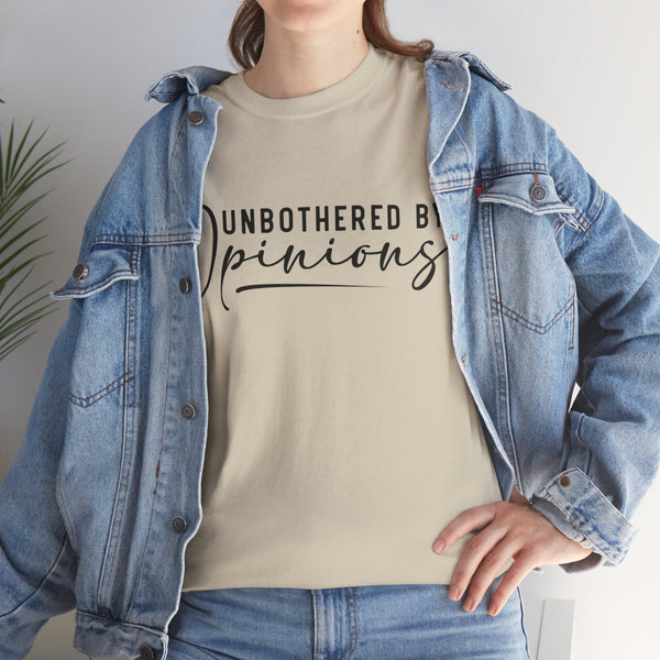 "Unbothered By Opinions" Plus Size Women Heavy Cotton Tee