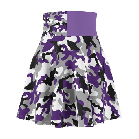 Purple Camo Women's Skater Skirt
