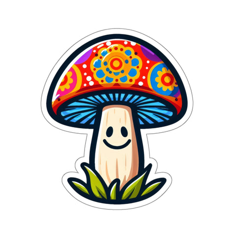 Hippie Mushroom Kiss-Cut Stickers