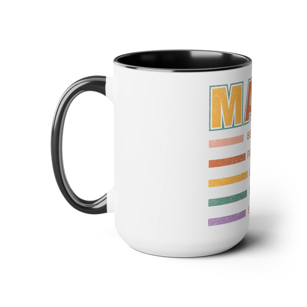 Mama Beautiful Mother's Day Two-Tone Coffee Mugs Cup, 15oz
