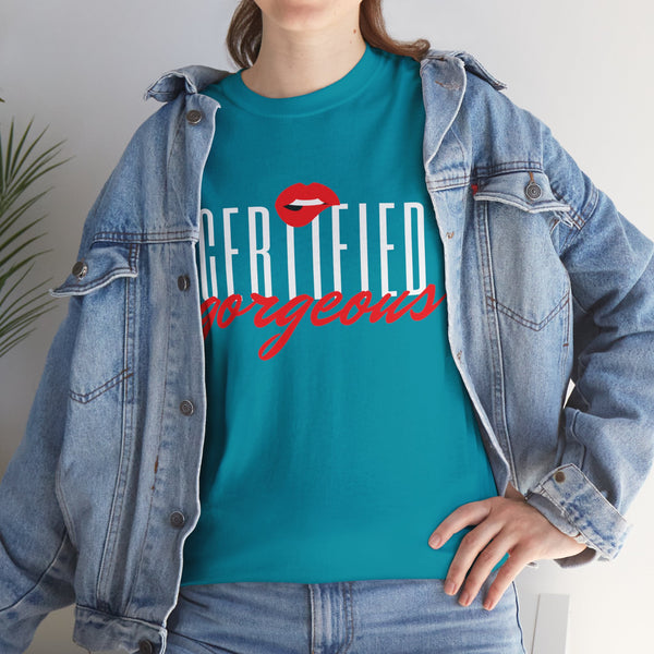 Certified Gorgeous Plus Size Women Heavy Cotton Tee