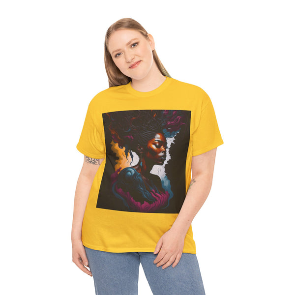 "Black Women" Woman Crewneck T-Shirt: Focus on the Good - Unisex Heavy Cotton Tee