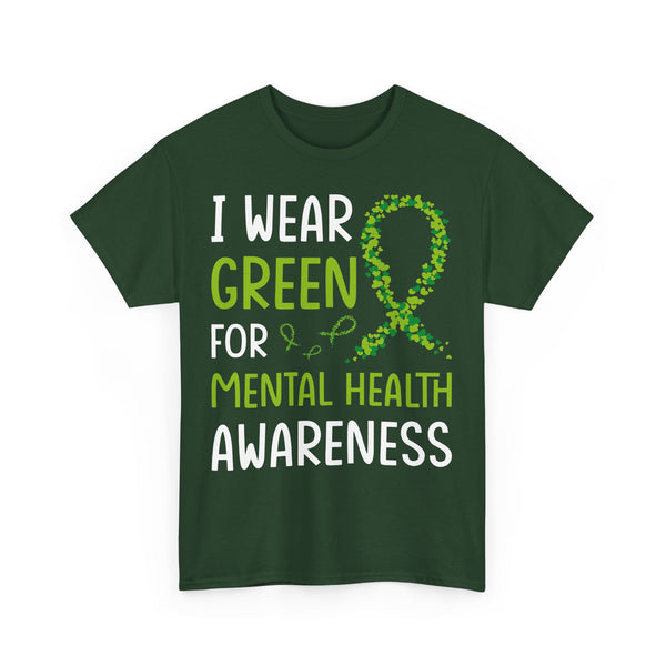 "Mental Health Awareness" Woman Crewneck T-Shirt: Focus on the Good - Unisex Heavy Cotton Tee