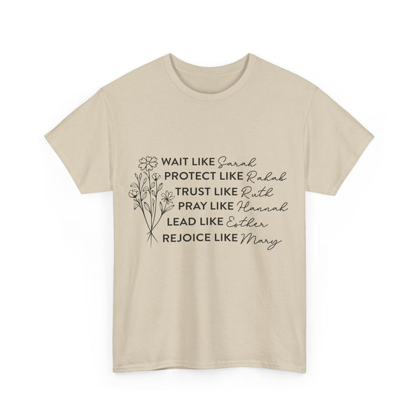 "Women of the Bible" Woman Crewneck T-Shirt: Focus on the Good - Unisex Heavy Cotton Tee