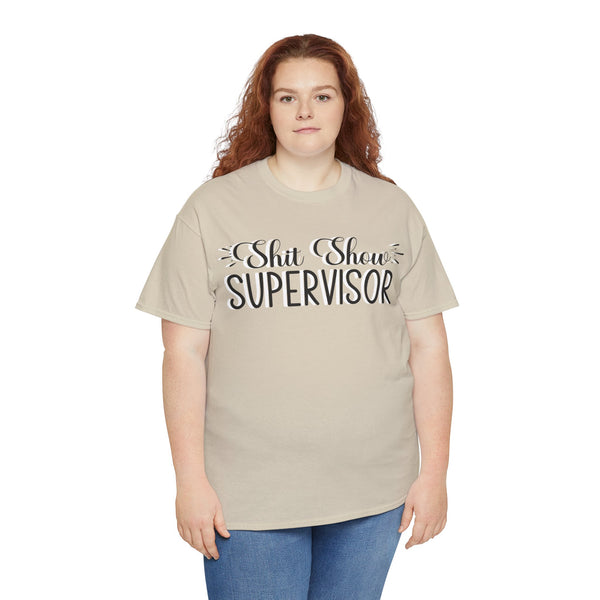 Sh*t Show Supervisor Plus Size Women Heavy Cotton Tee