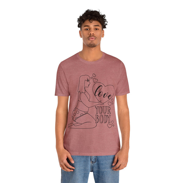 Body Positive Plus Size Woman Jersey Short Sleeve Tee T-Shirt