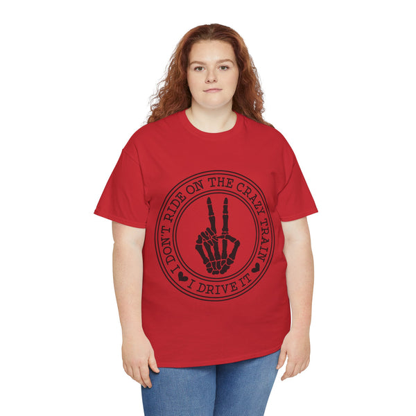 Ride the Train Women Heavy Cotton Tee T-Shirt