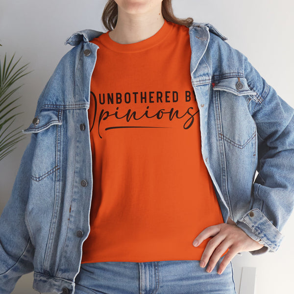 "Unbothered By Opinions" Plus Size Women Heavy Cotton Tee