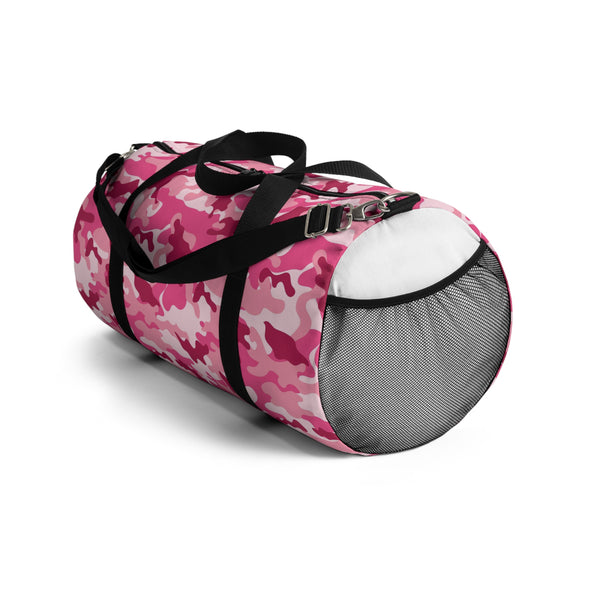Pink Camouflaged Duffel Gym Bag