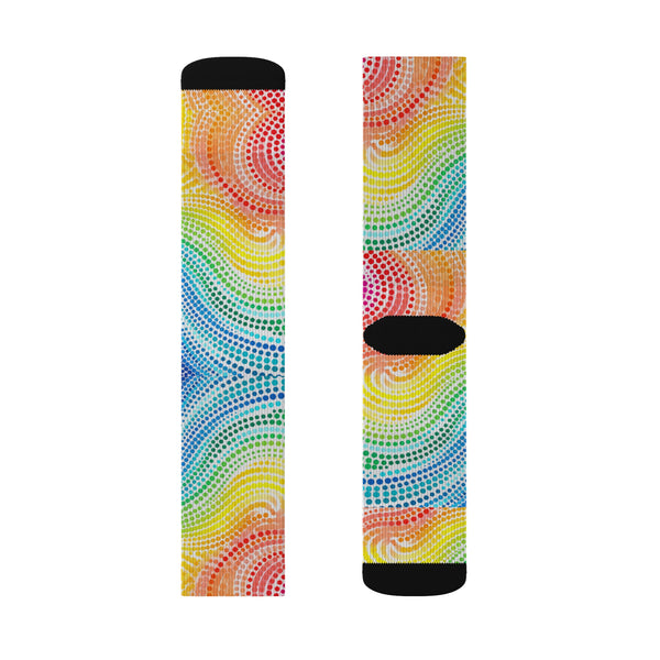 Rainbow Swirl Sublimation Woman Socks