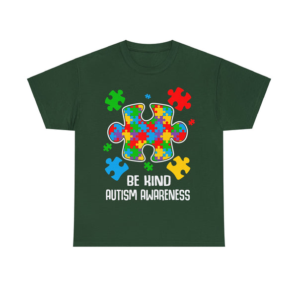 Autism Awareness "Be Kind" Plus Size Women Heavy Cotton Tee