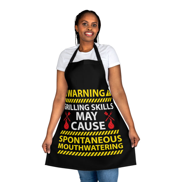 "Grilling Skills" Woman Apron, 5-Color Straps