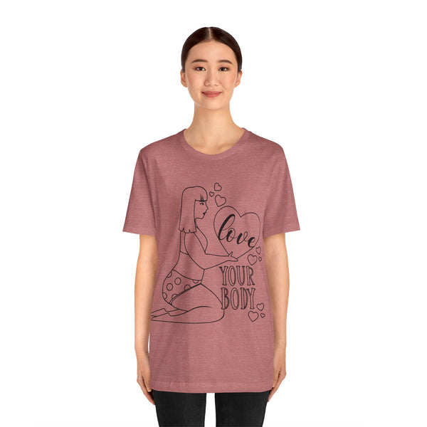 Body Positive Plus Size Woman Jersey Short Sleeve Tee T-Shirt