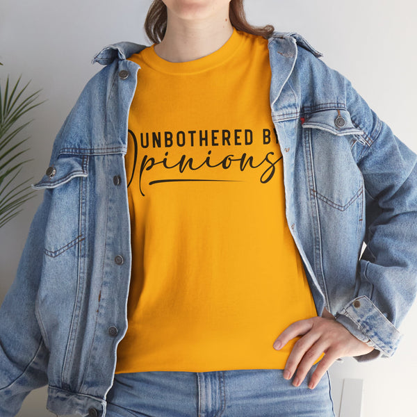"Unbothered By Opinions" Plus Size Women Heavy Cotton Tee