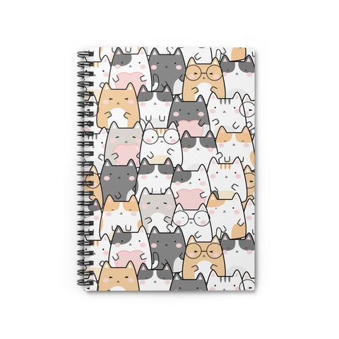 Group Cats Spiral Notebook - Ruled Line