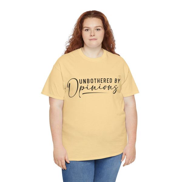 "Unbothered By Opinions" Plus Size Women Heavy Cotton Tee