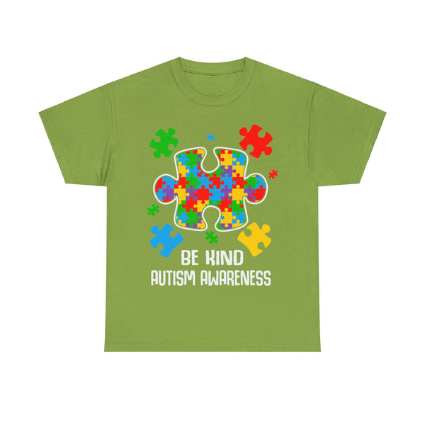 Autism Awareness "Be Kind" Plus Size Women Heavy Cotton Tee