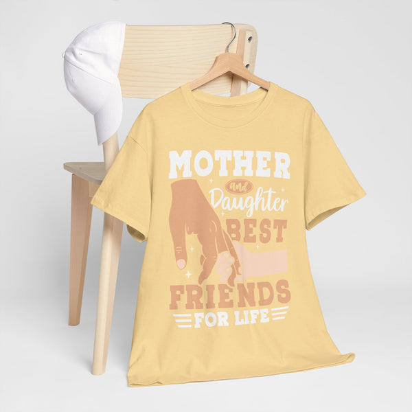"Mom & Daughter Best Friends" Plus Size Women Heavy Cotton Tee T-Shirt