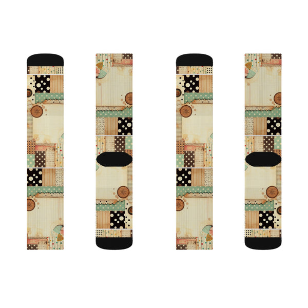 Vintage Polka Dots Sublimation Woman Socks