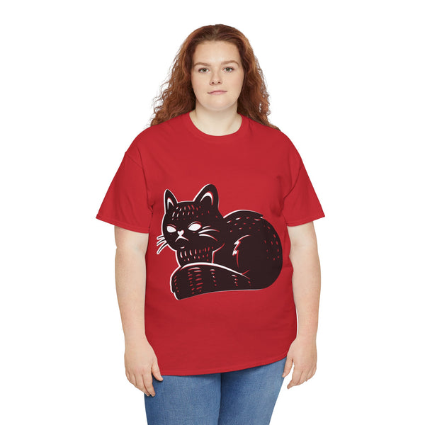"Black Cat" Plus Size Women Heavy Cotton Tee T-Shirt