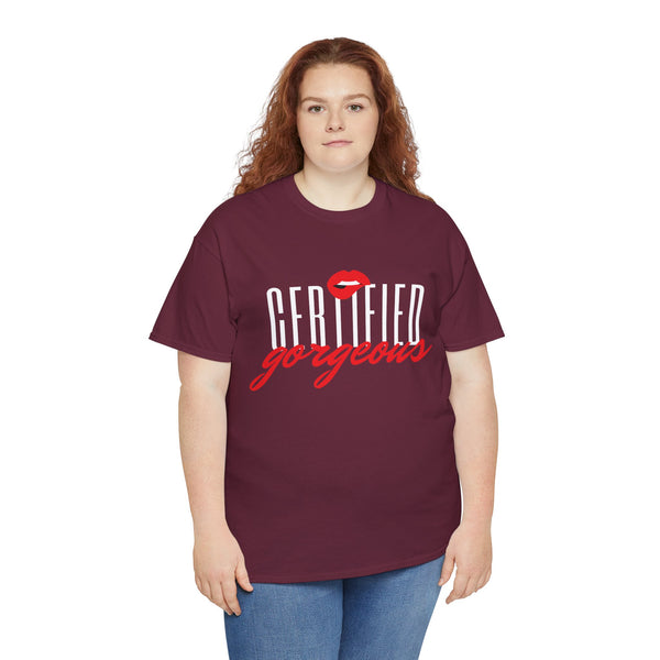 Certified Gorgeous Plus Size Women Heavy Cotton Tee
